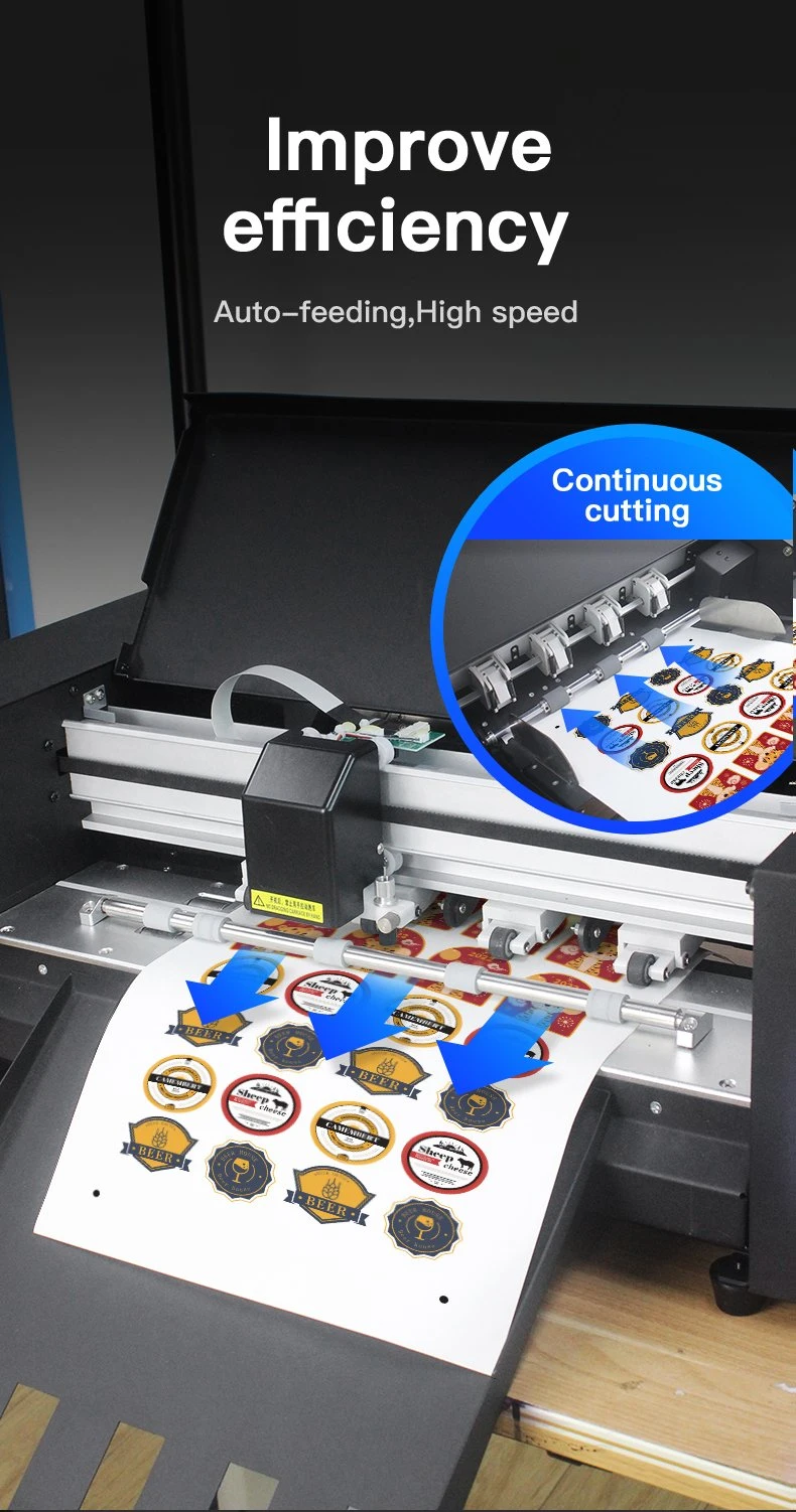 Source Manufacturer Fastest Speed Cutting 1500mm/S Servo Motor New Product Auto Sheet Feed Electric Digital Label Cutter