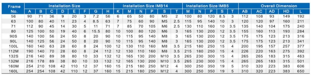 CE Approved Ie2 Efficiency 0.75kw 1500rpm Ms Series AC Electric Motor