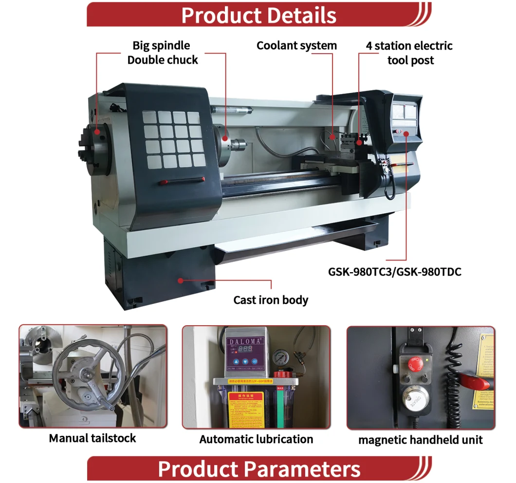 Qk1313 Ck Series PVC Pipe CNC Lathe and CNC Pipe Thread Lathe